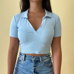 Zara Baby Blue Top